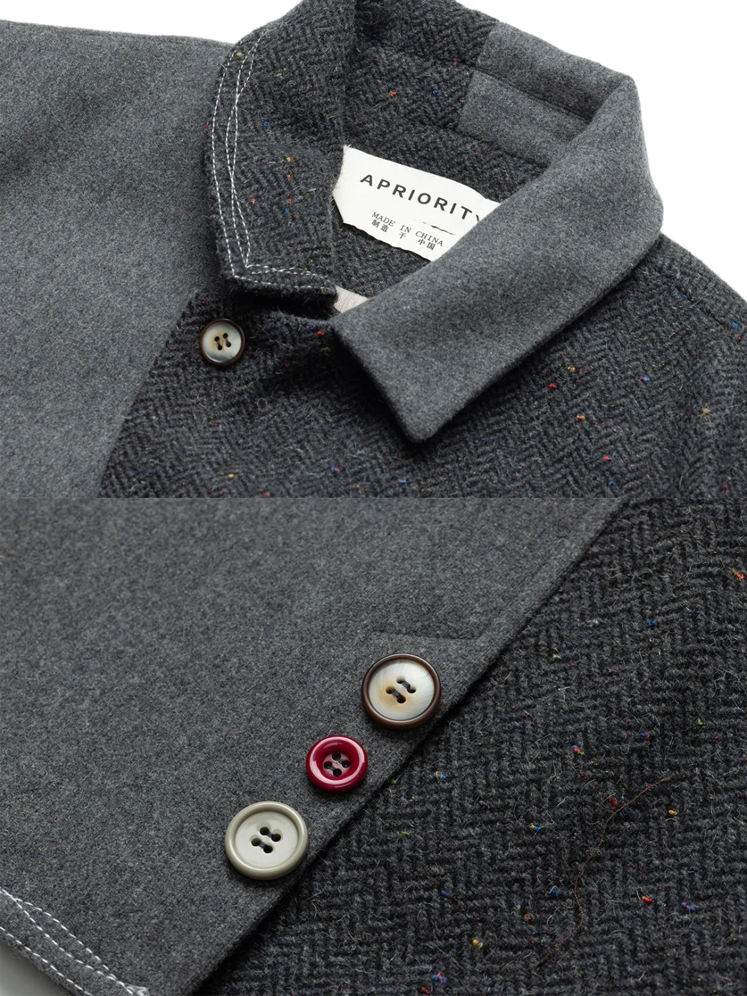 APRIORITY*25AW褶皱拼接西装