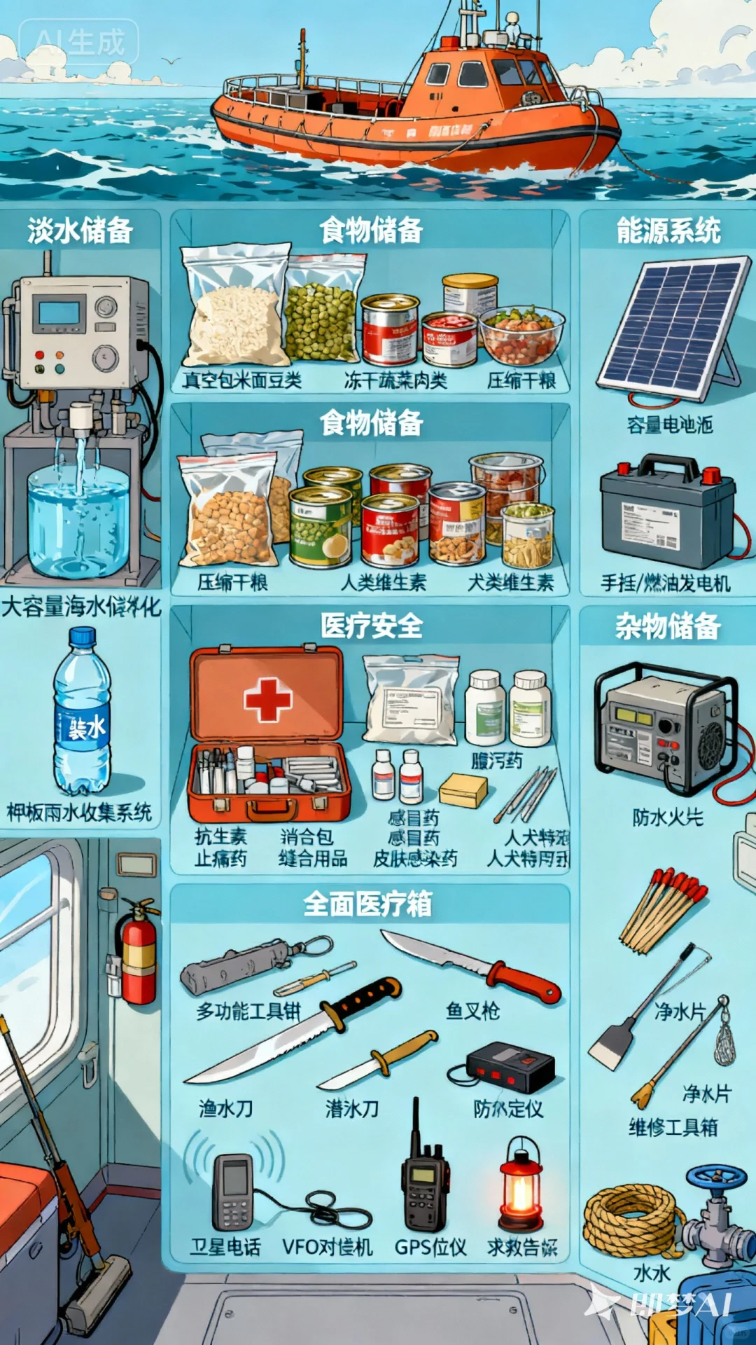 暴雨末世游艇生存-物资