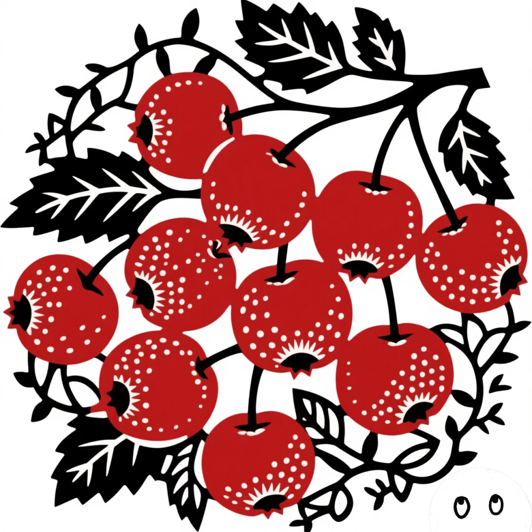 山楂主题剪纸