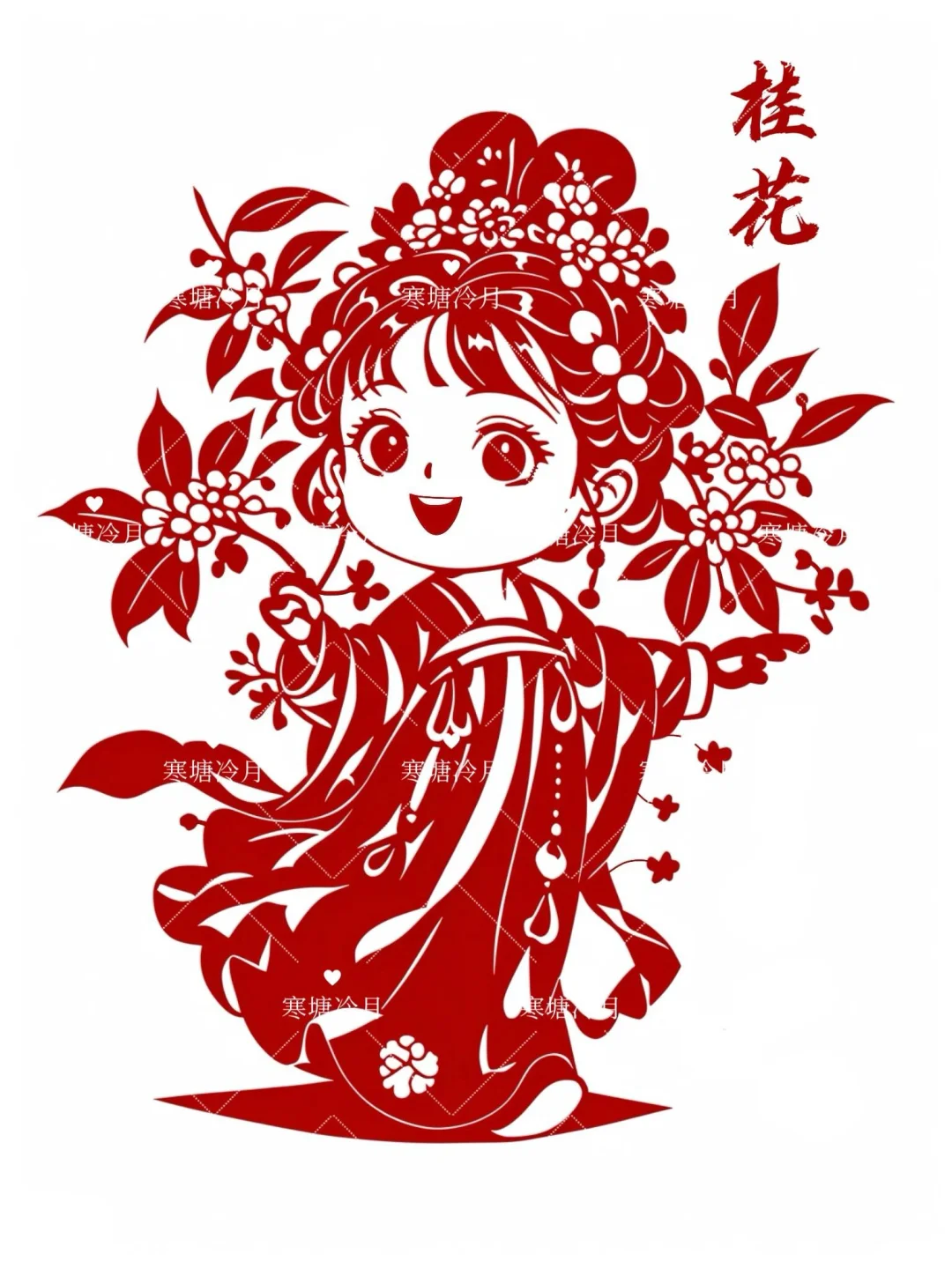 ?12月花神系列｜完结篇剪纸刻纸底稿分享