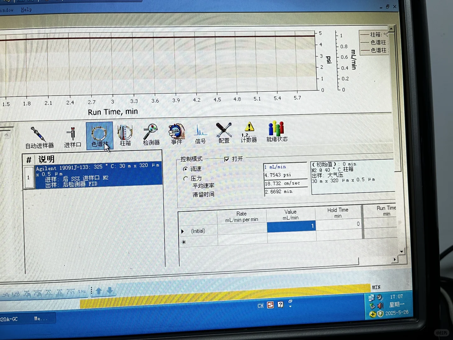 气相色谱仪及各模块参数设置