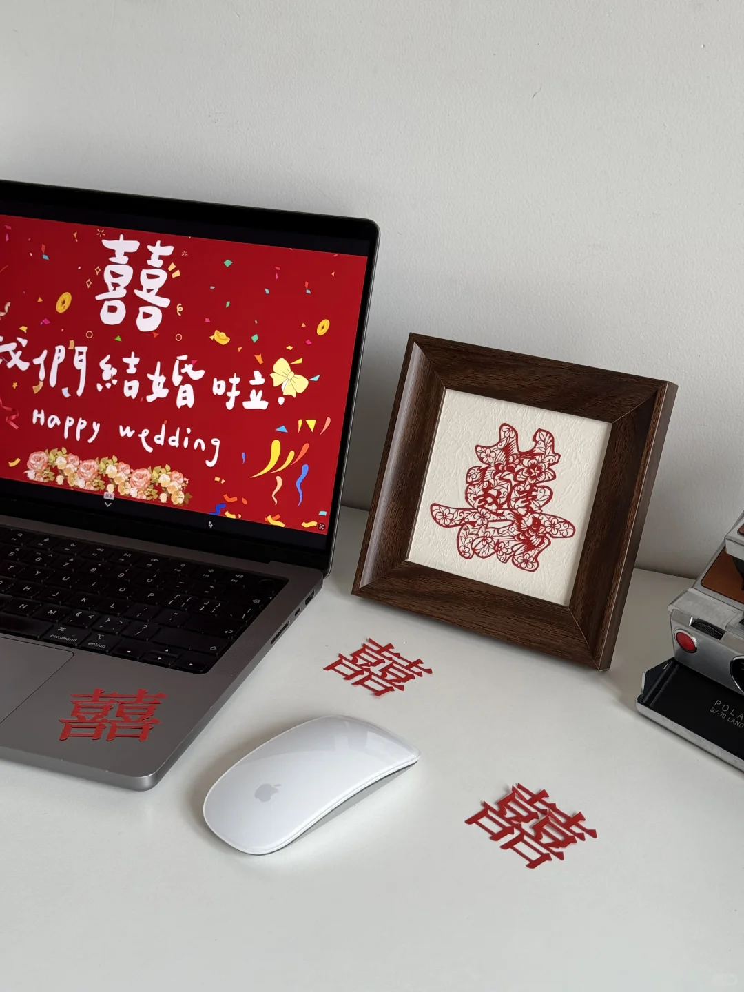 姐妹们，定制的双喜剪纸?太喜庆了！