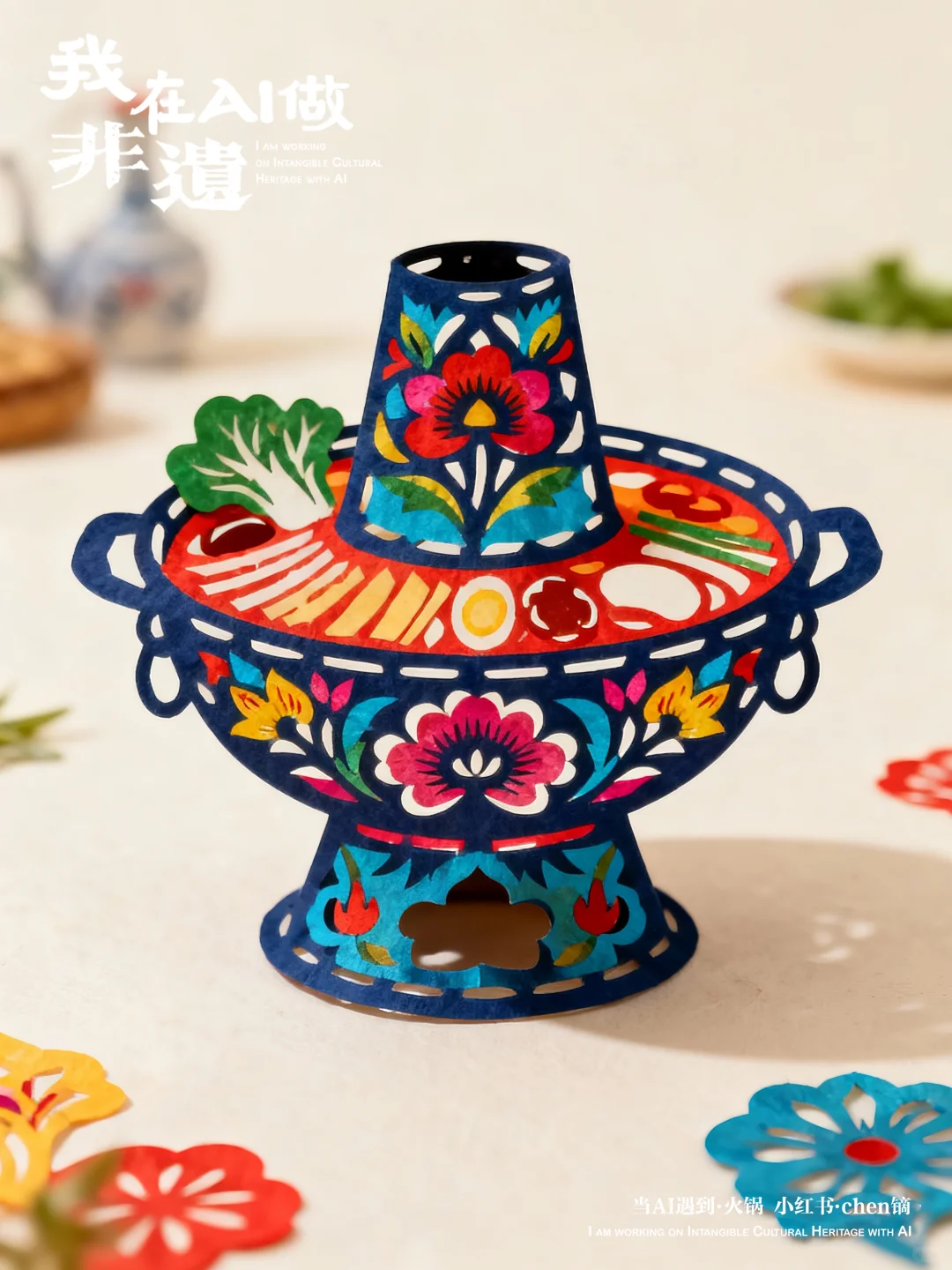 我在AI做非遗，当剪纸遇到火锅