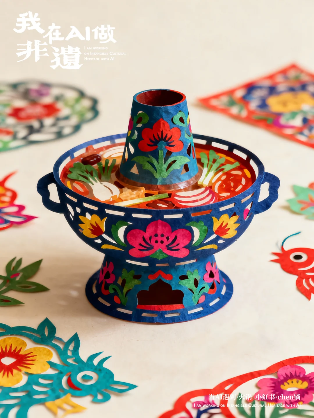 我在AI做非遗，当剪纸遇到火锅