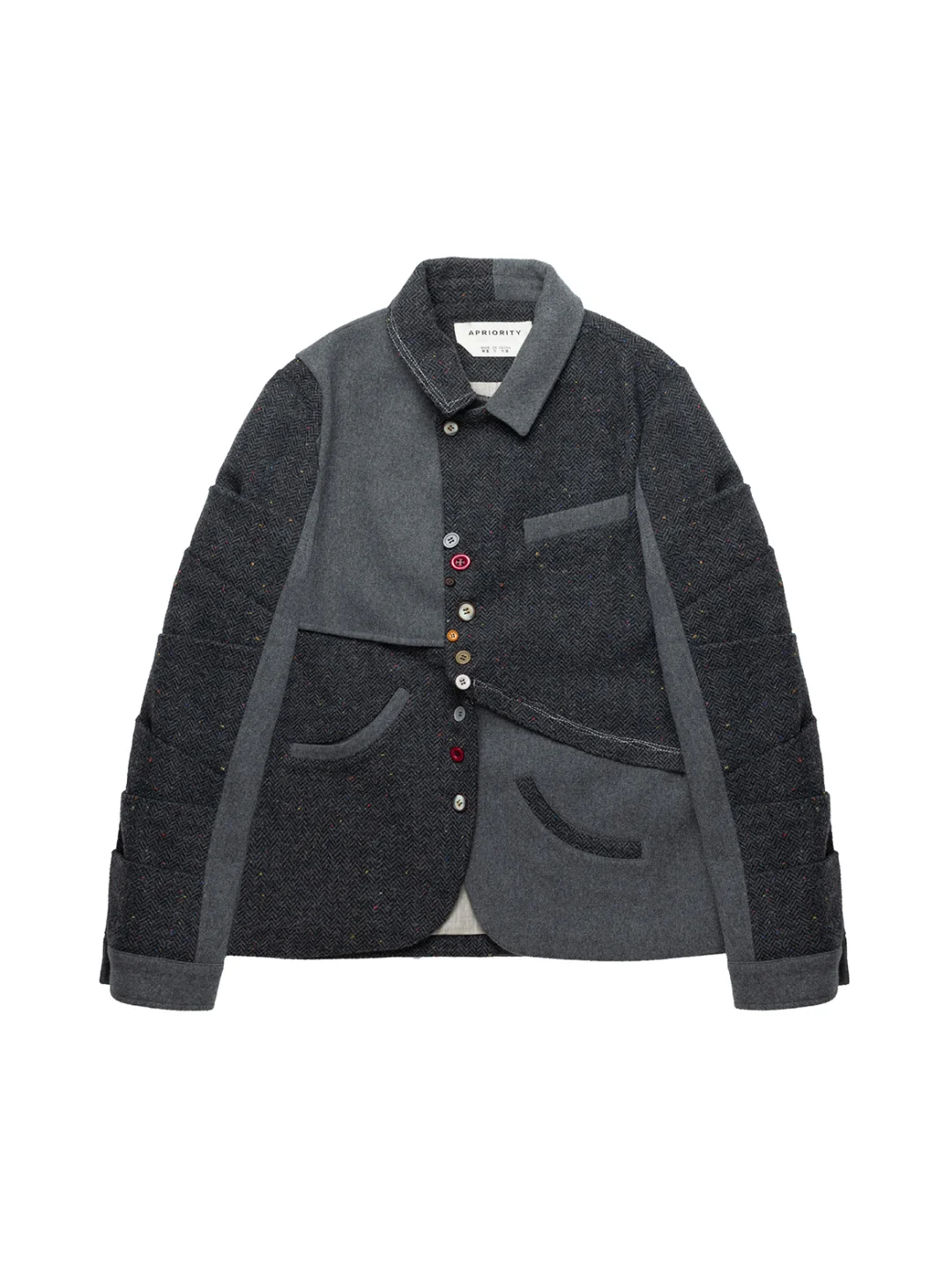 APRIORITY*25AW褶皱拼接西装