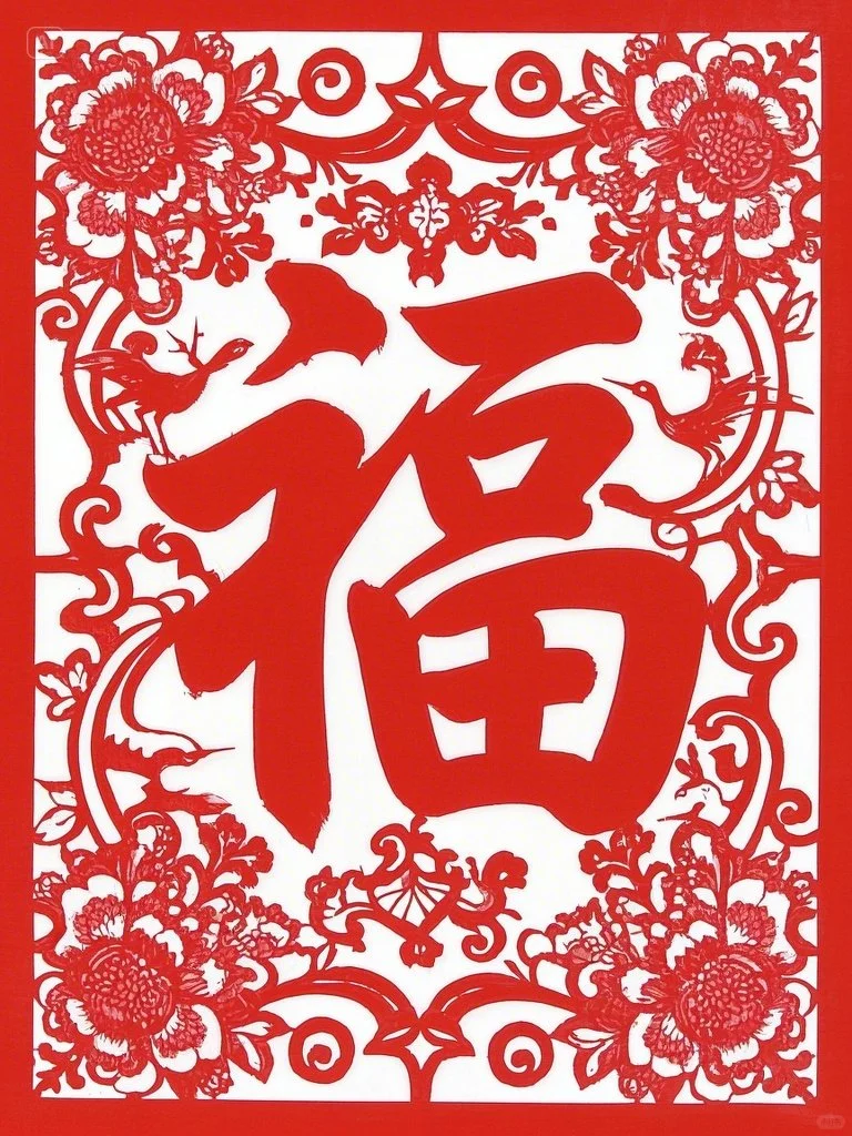 剪纸底稿（福）