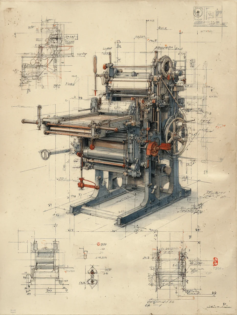 复古印刷机·设计草稿［咒语］