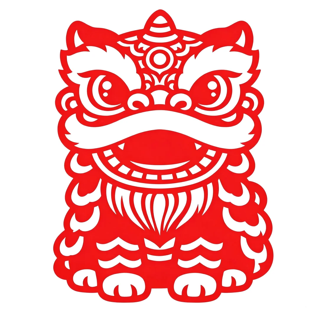 剪纸｜醒狮剪纸底稿分享