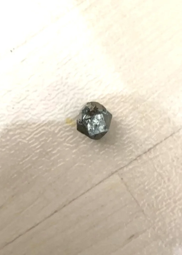 黄金矿工，采集自江苏句容灰岩里的“金疙瘩”