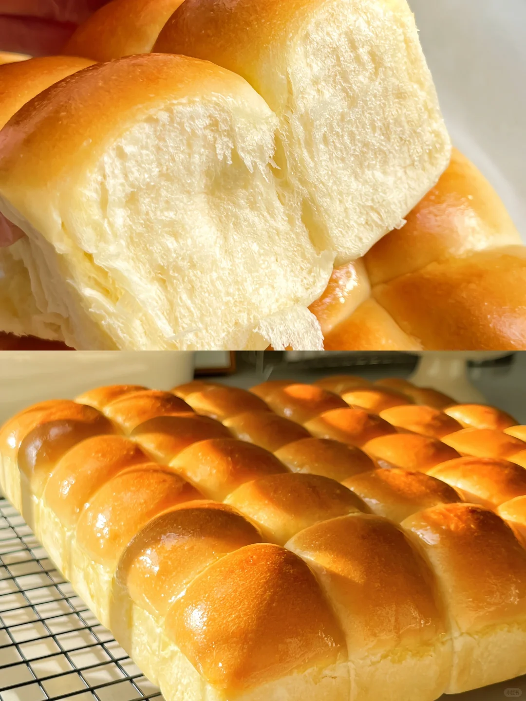 一次发酵❗️软fufu☁️黄油小面包?出炉秒光?