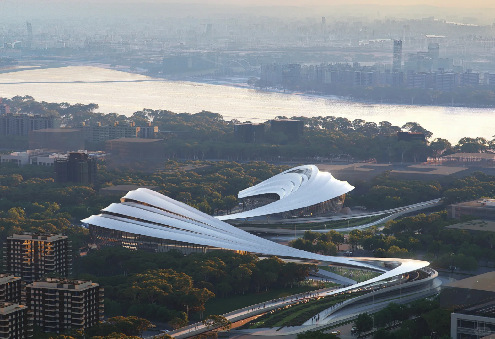 扎哈事务所丨涌川泾河新城国际文化艺术中心