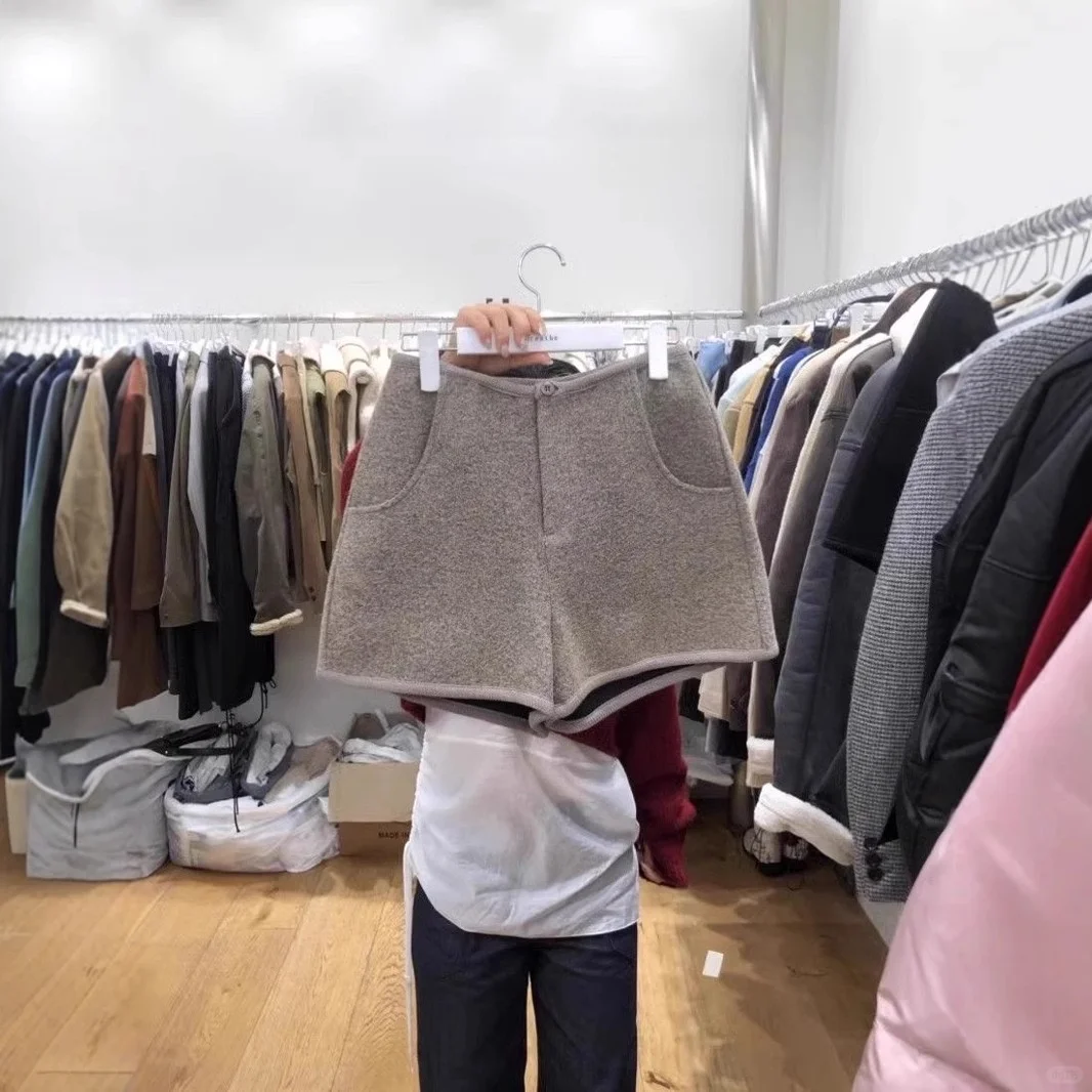 韩国东大门2025秋冬新款|复古高腰短裤