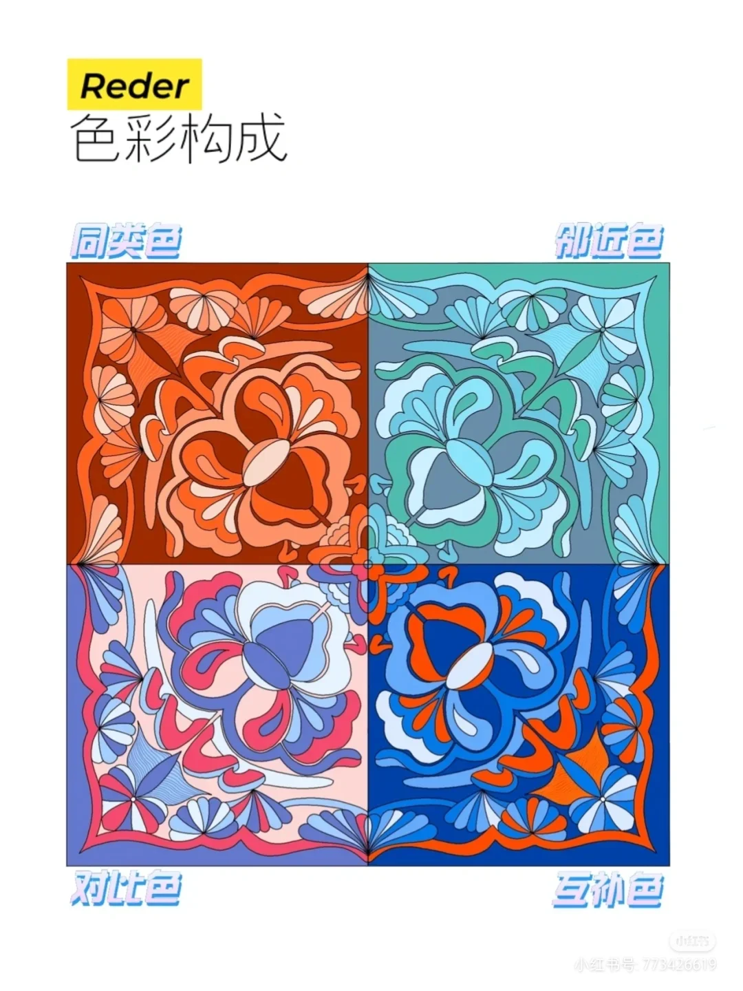 色彩构成—色相对比分享✨