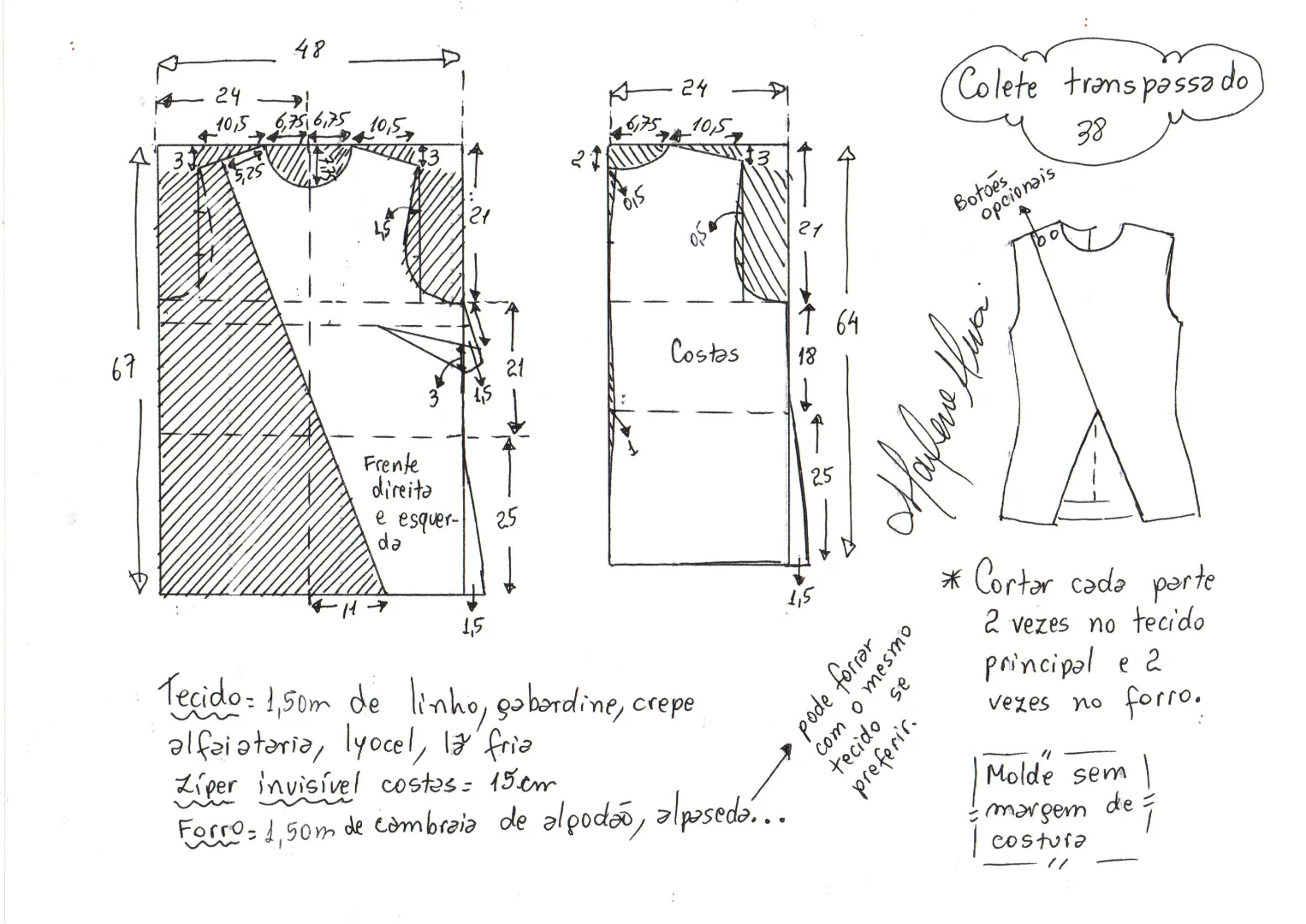 解锁极简主义!小众设计无袖马甲裁剪图分享
