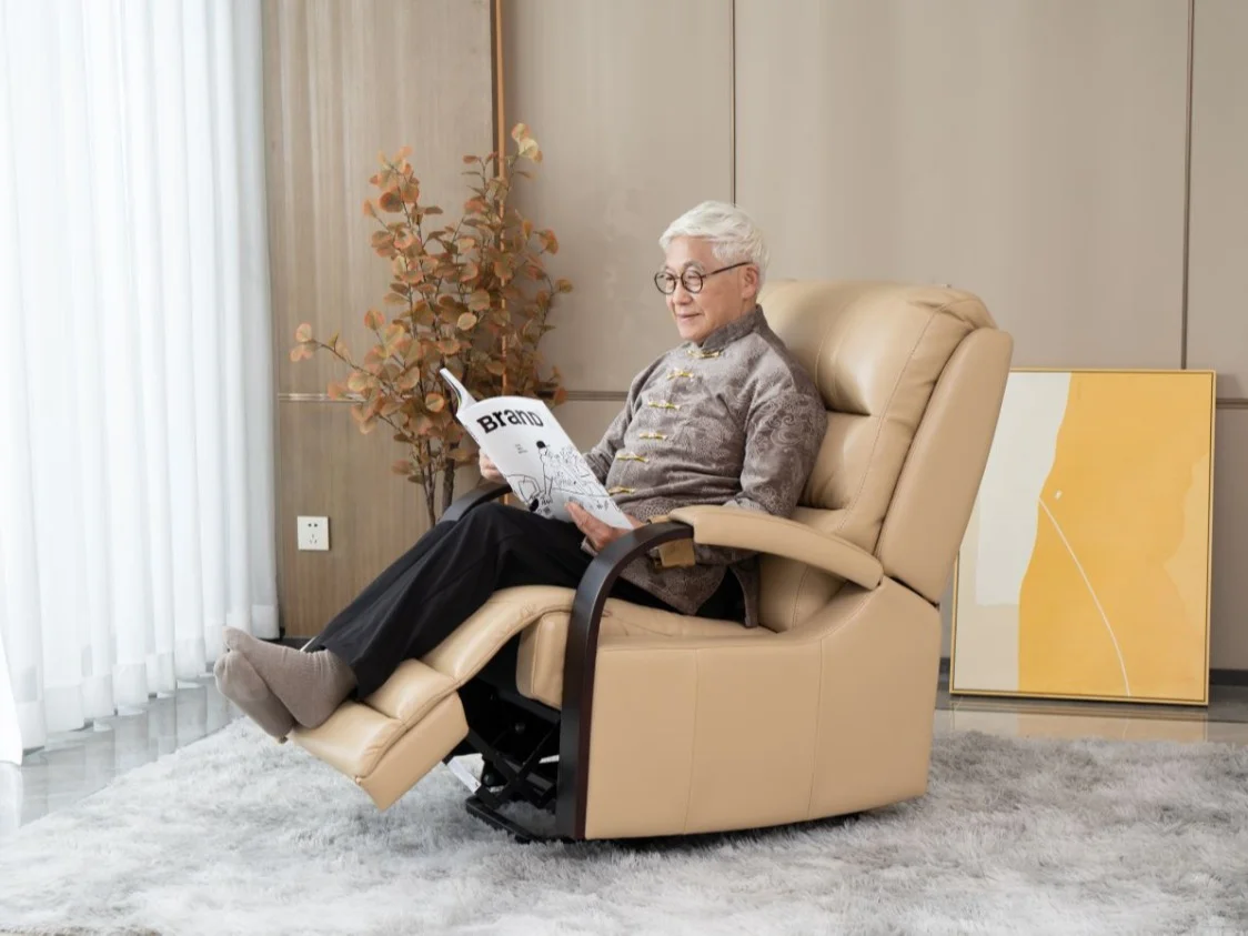 这么古典的外观竟然是电动沙发？