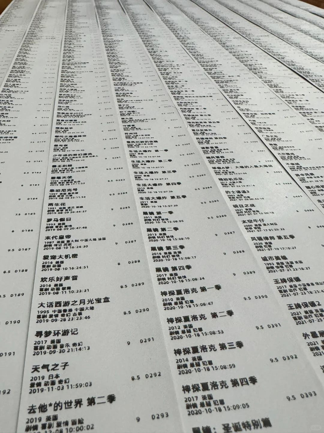 把看过的电影都打印出来也太震撼了吧！