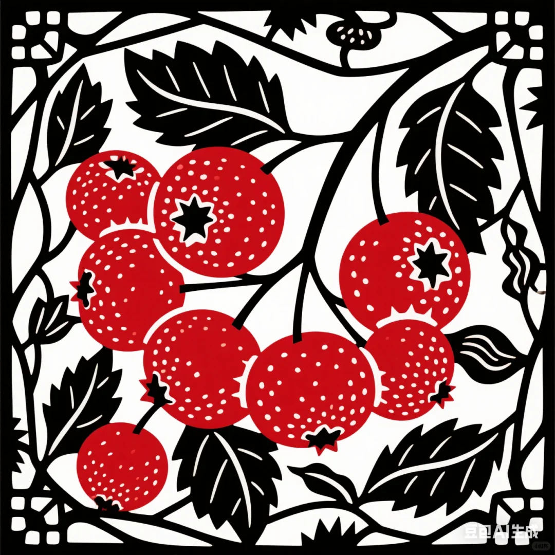 山楂主题剪纸