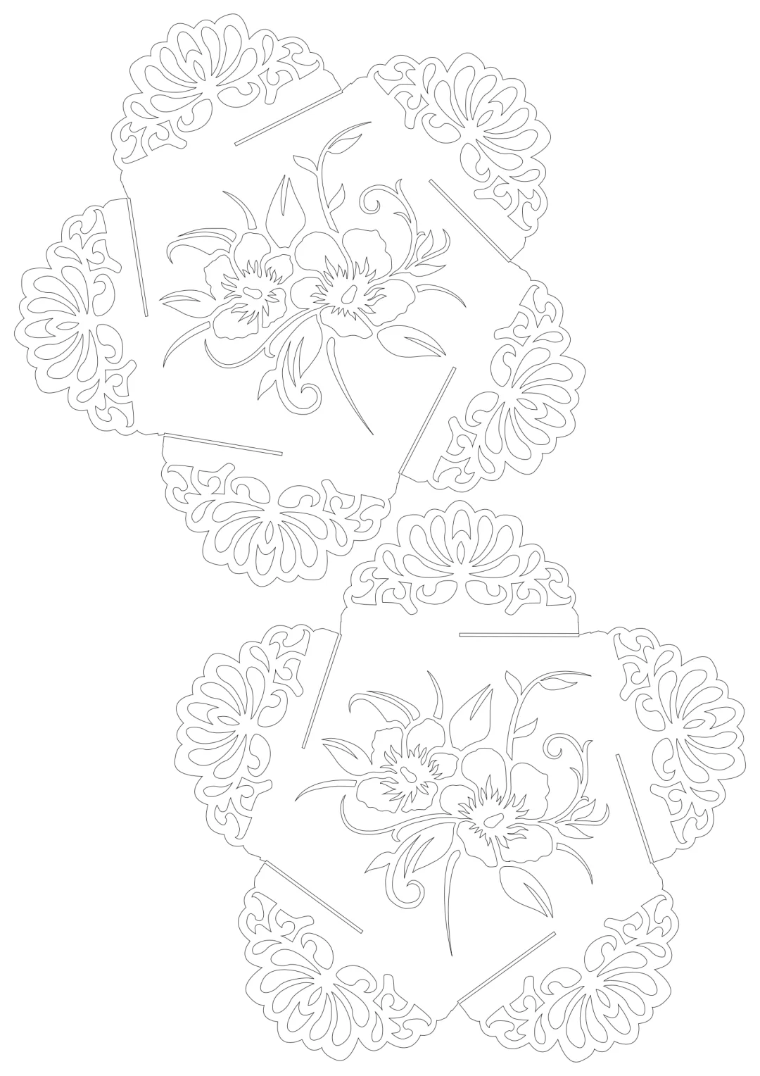 立体纸雕图纸分享