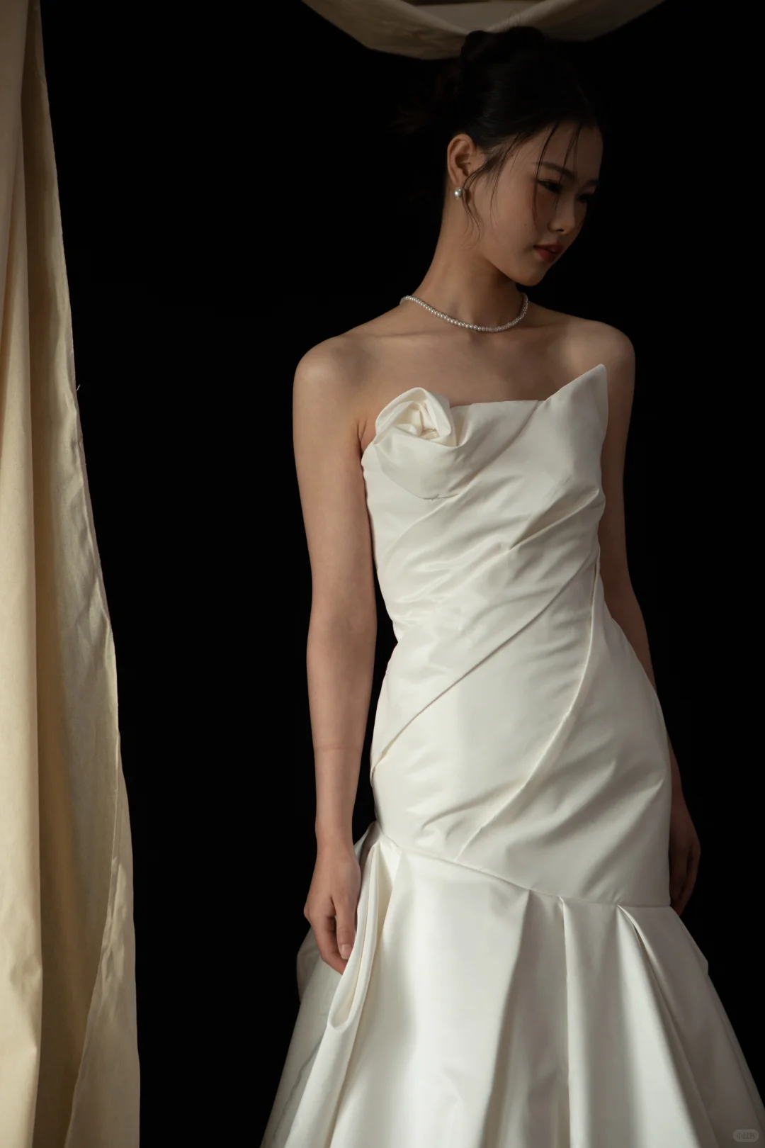 贵阳婚纱｜向来无法拒绝奶油油的塔夫绸鱼尾