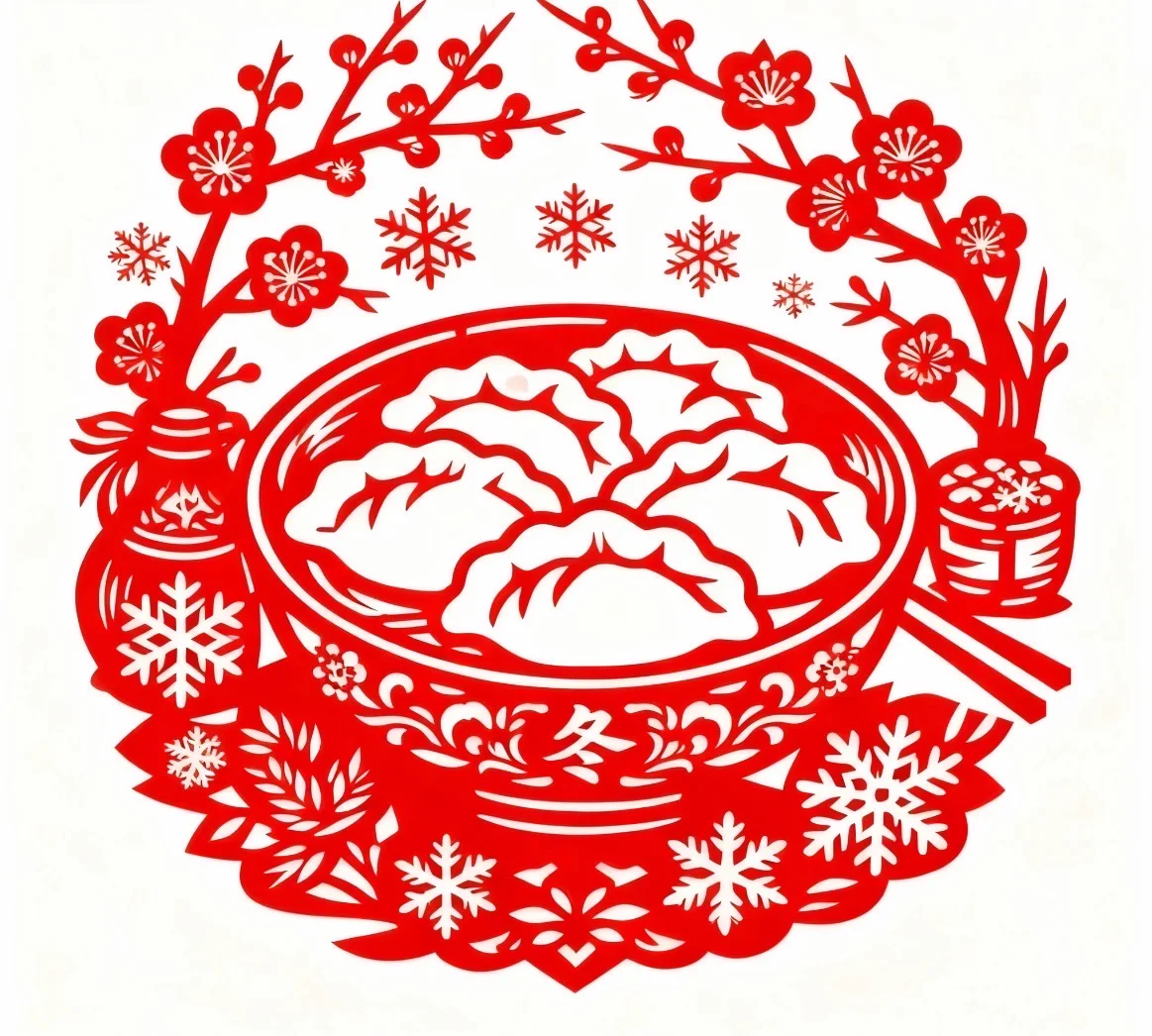 立冬主题剪纸～