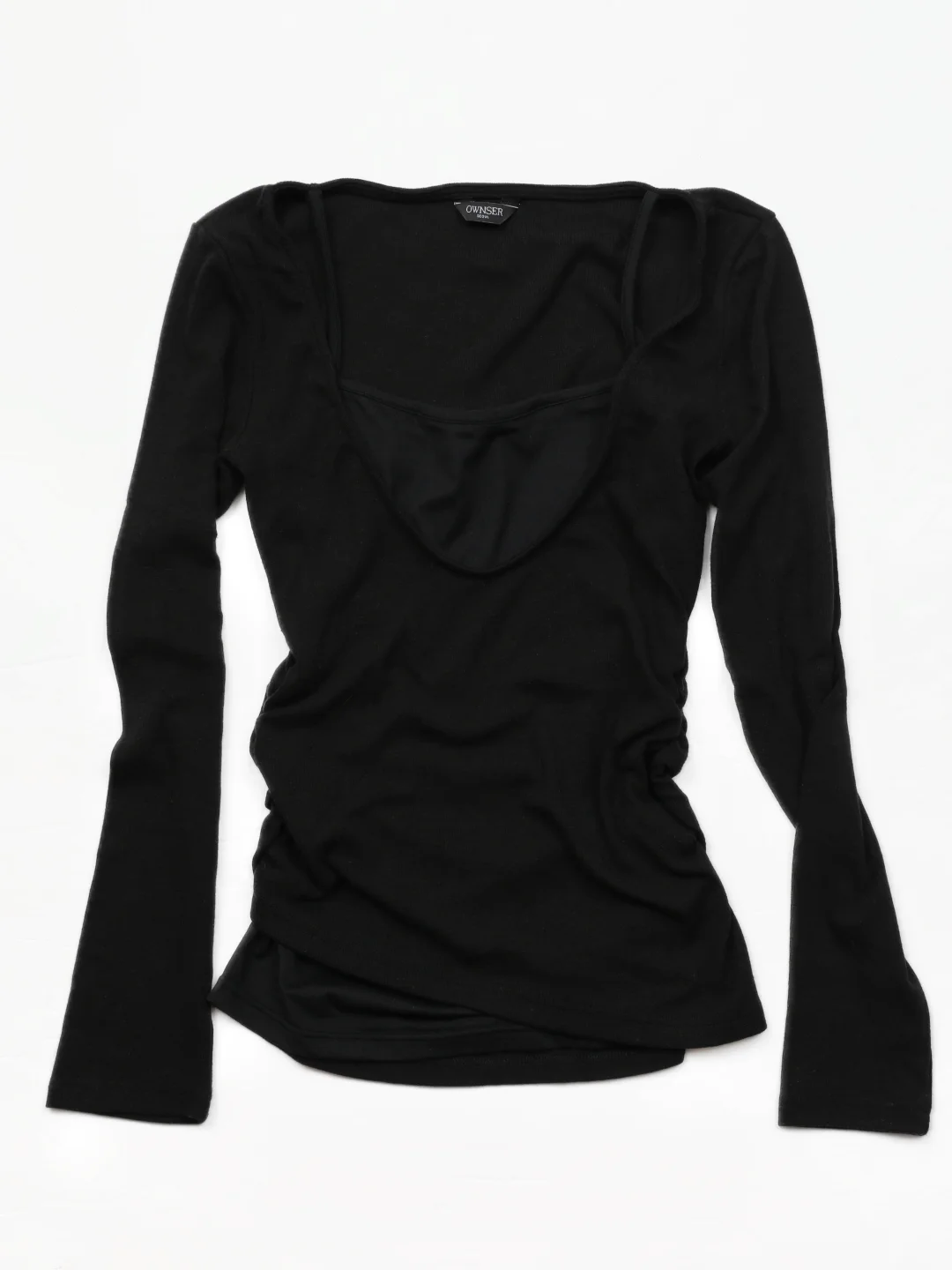 OWNSER单品分享｜复古假两件不对称长袖?