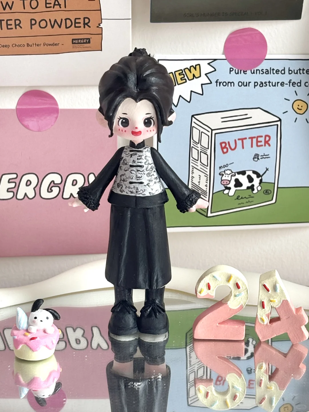 石塑粘土小娃、客定