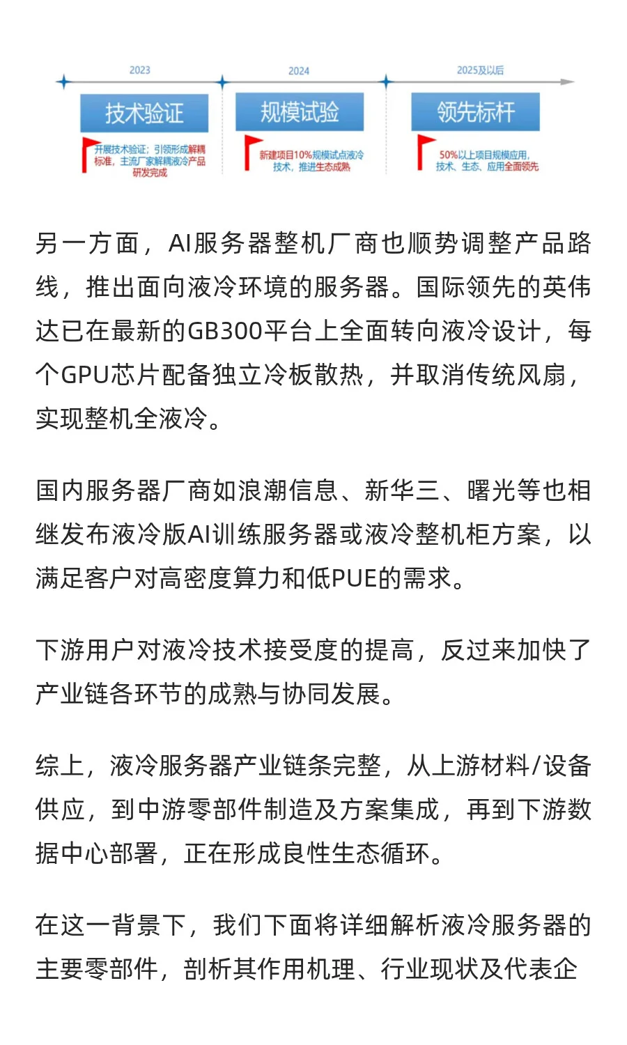 液冷服务器产业链全景图：七大核心零部件