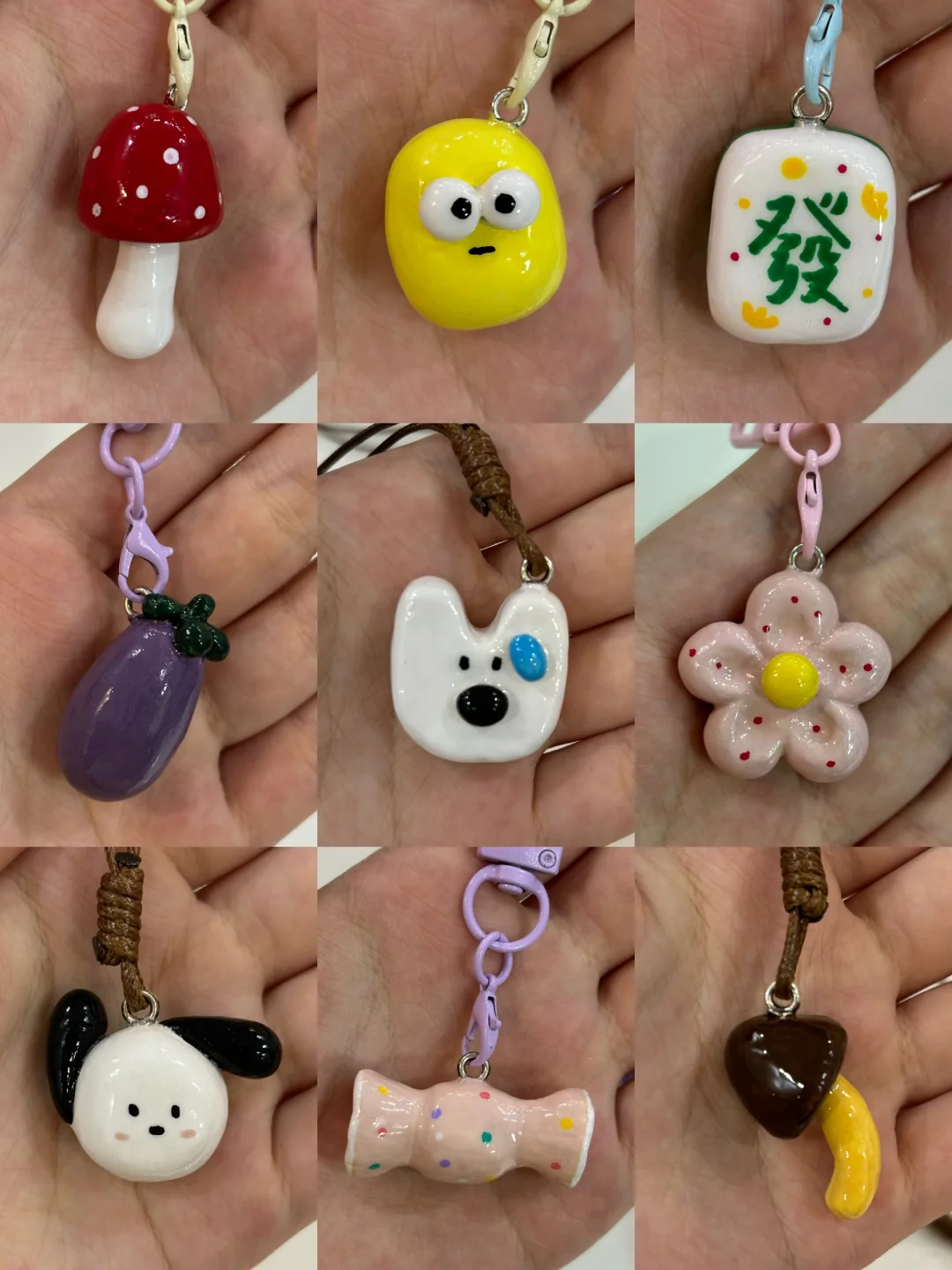 超级可爱的粘土小挂件