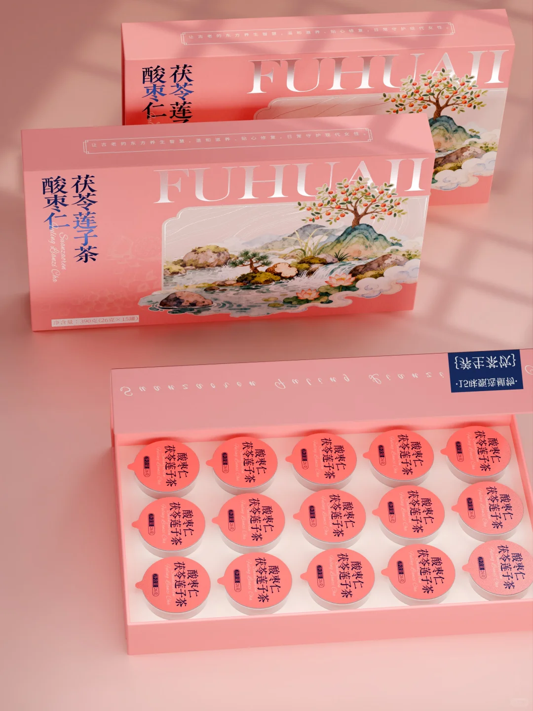 谁懂一秒沦陷!把江南晨雾和养生茶装成礼盒