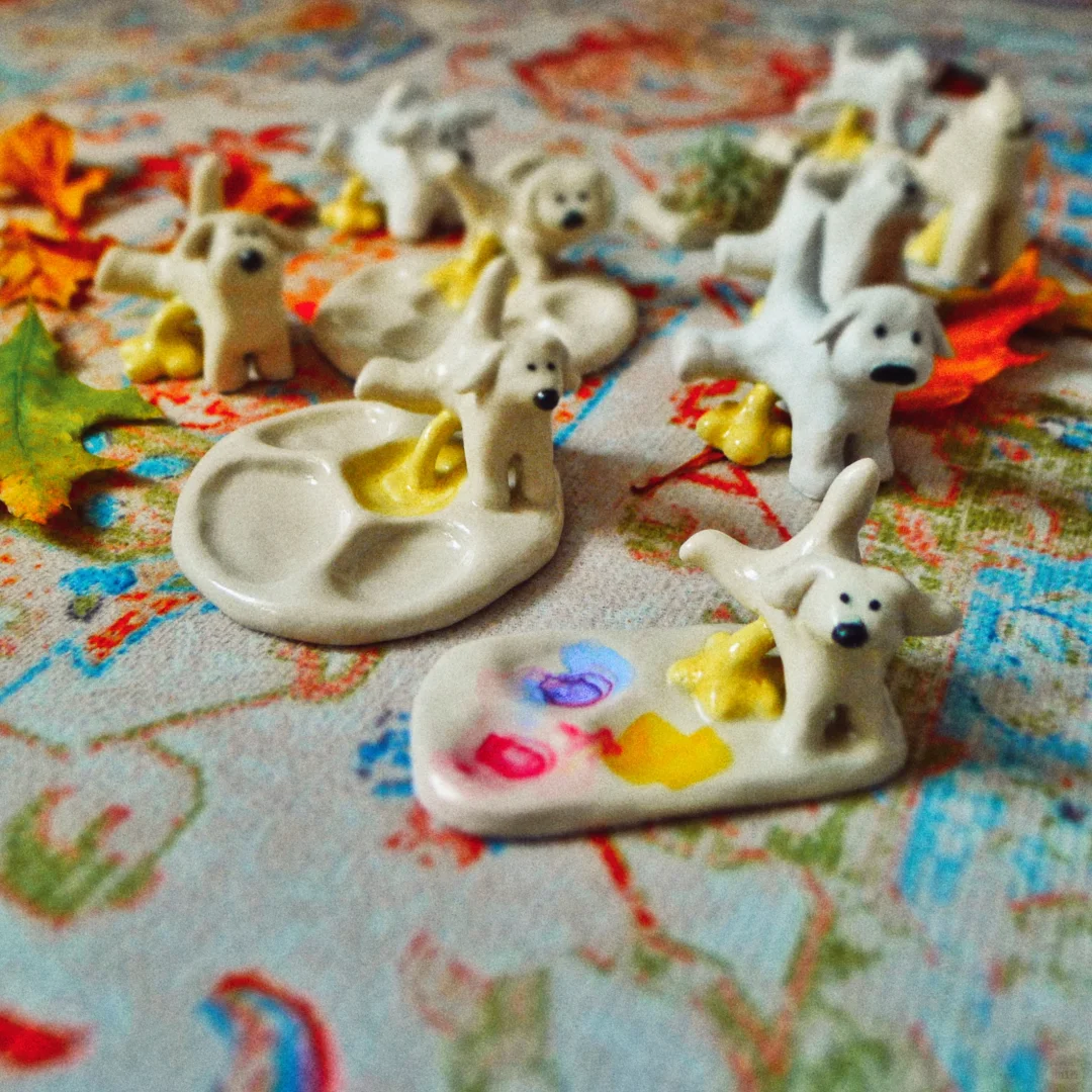 今日丑东西｜新捏的好狗子调色盘?