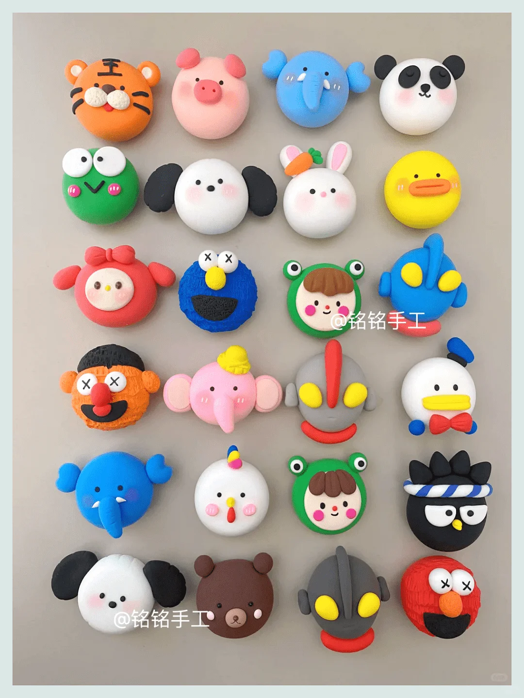 桌子小可爱粘土贴、相框