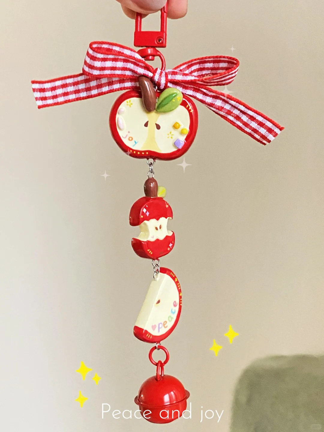 石塑粘土 | ?苹果挂链冰箱贴