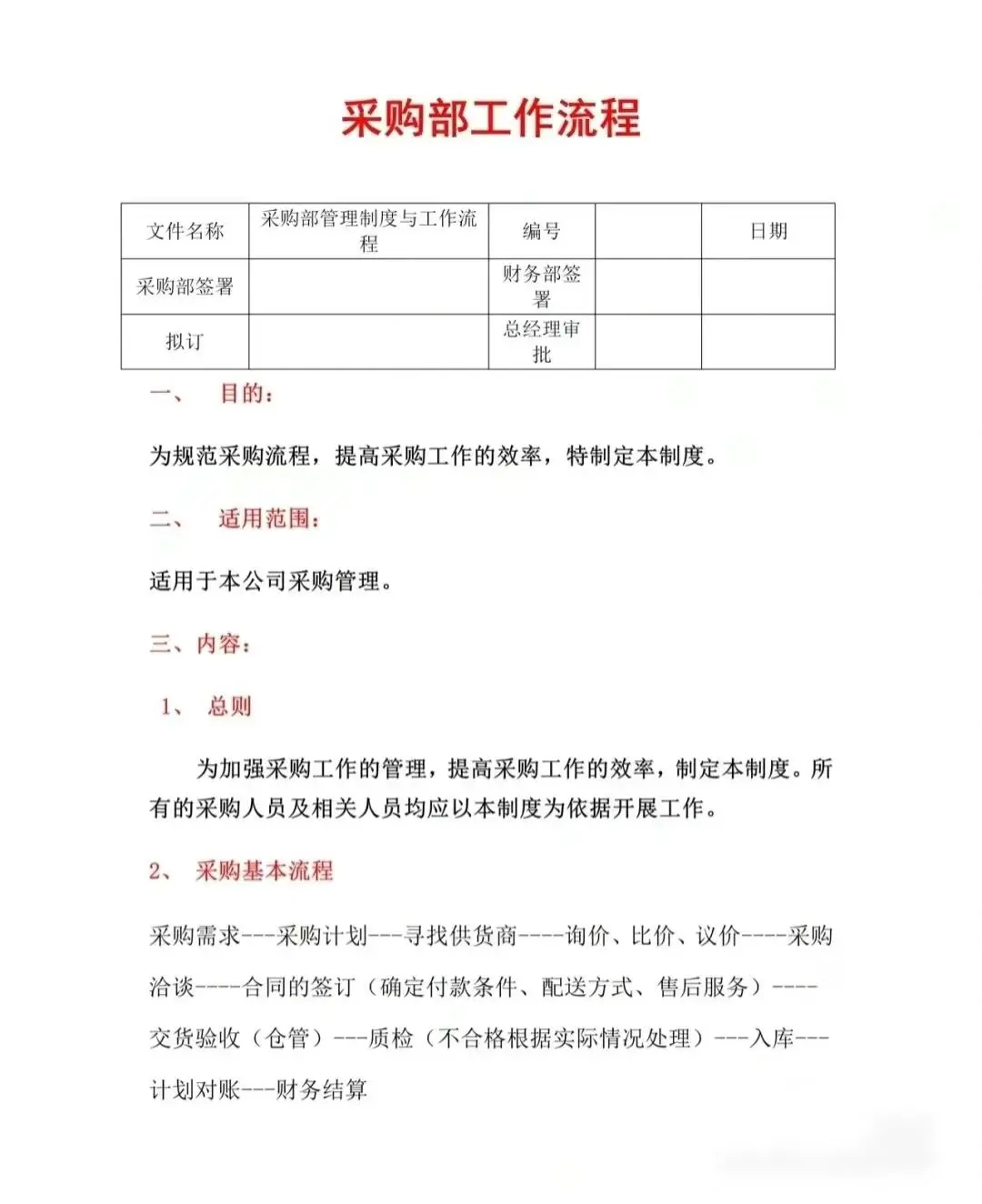 采购工作流程~建议新手收藏