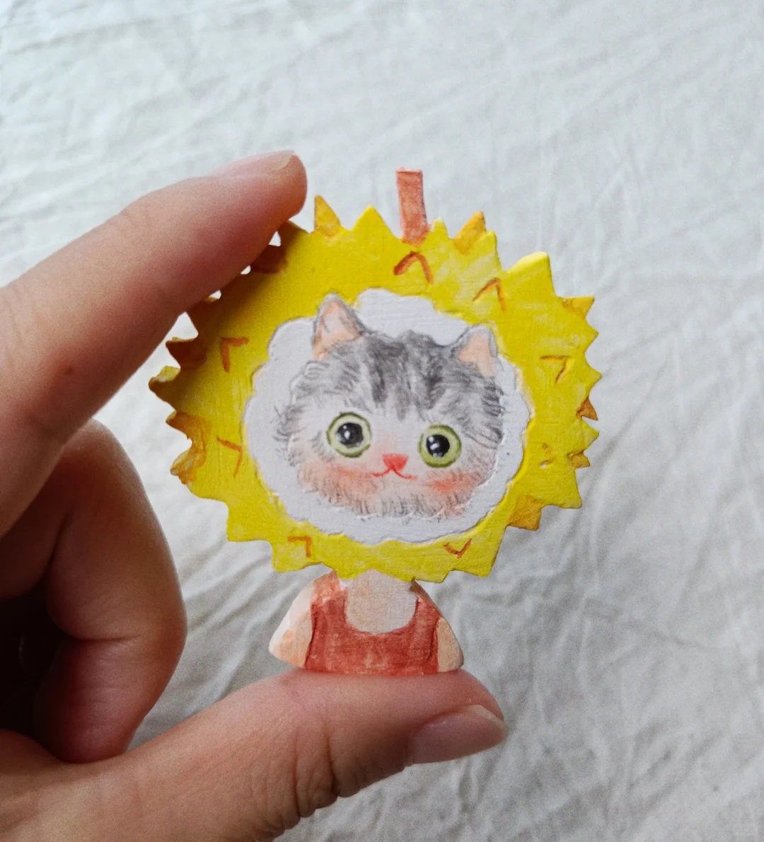 好运莲莲猫咪冰箱贴