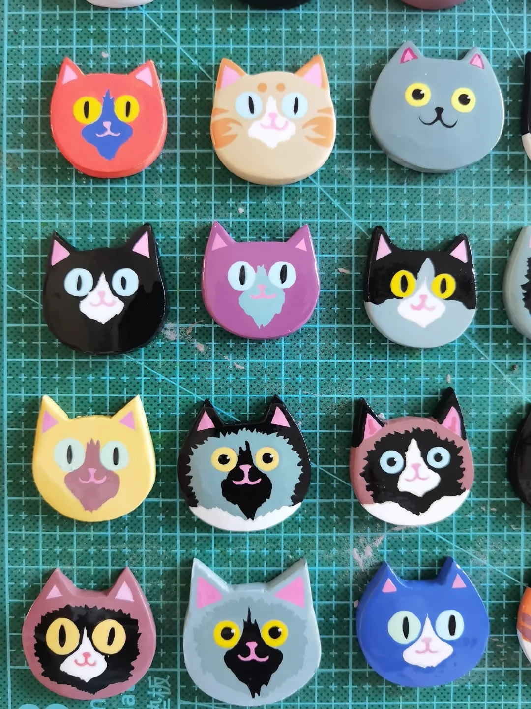 经验分享Ⅰ我用石塑粘土做的各种小猫头