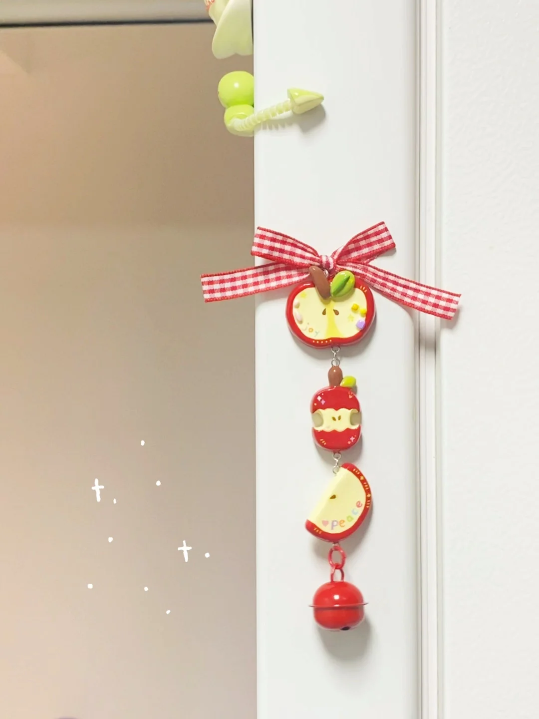 石塑粘土 | ?苹果挂链冰箱贴