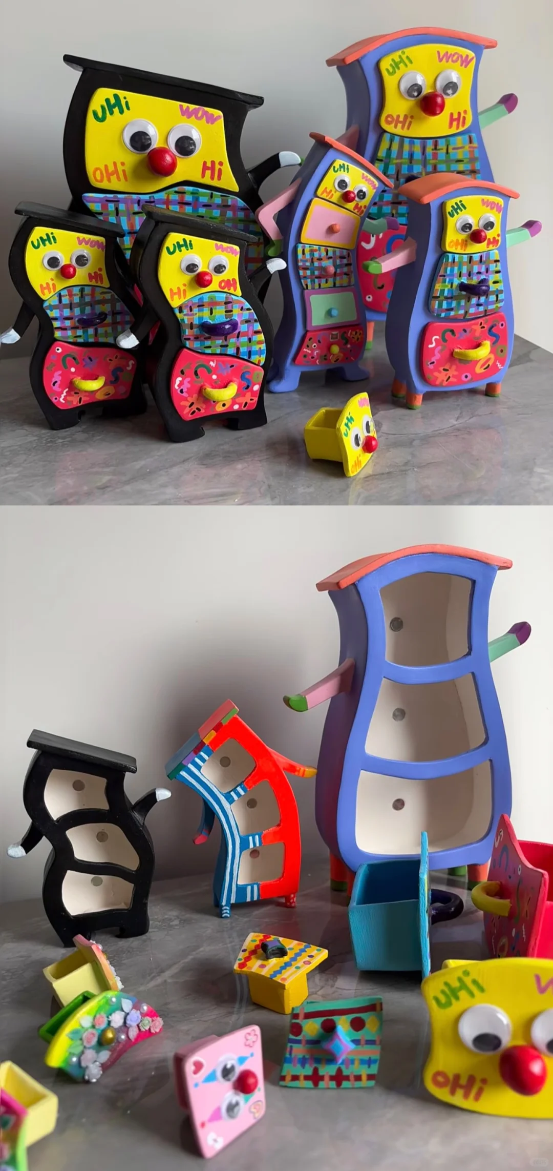 ?石塑做的？ 一堆可爱的小柜子?️