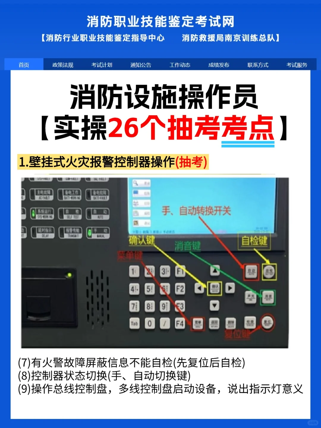 消防设施操作员【实操26个考点】