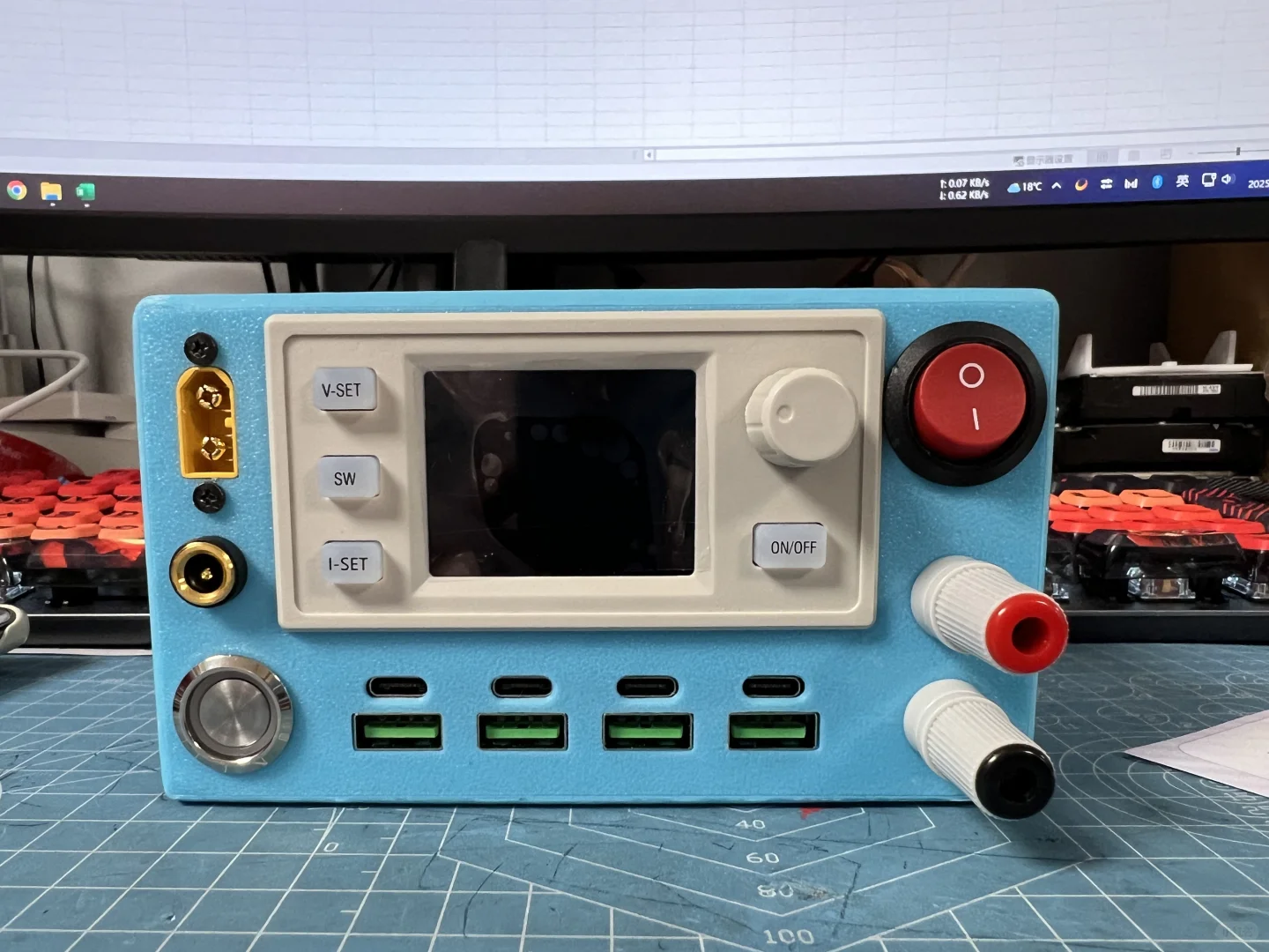 DIY手搓可调电源/桌面充电站，单C口充电80W