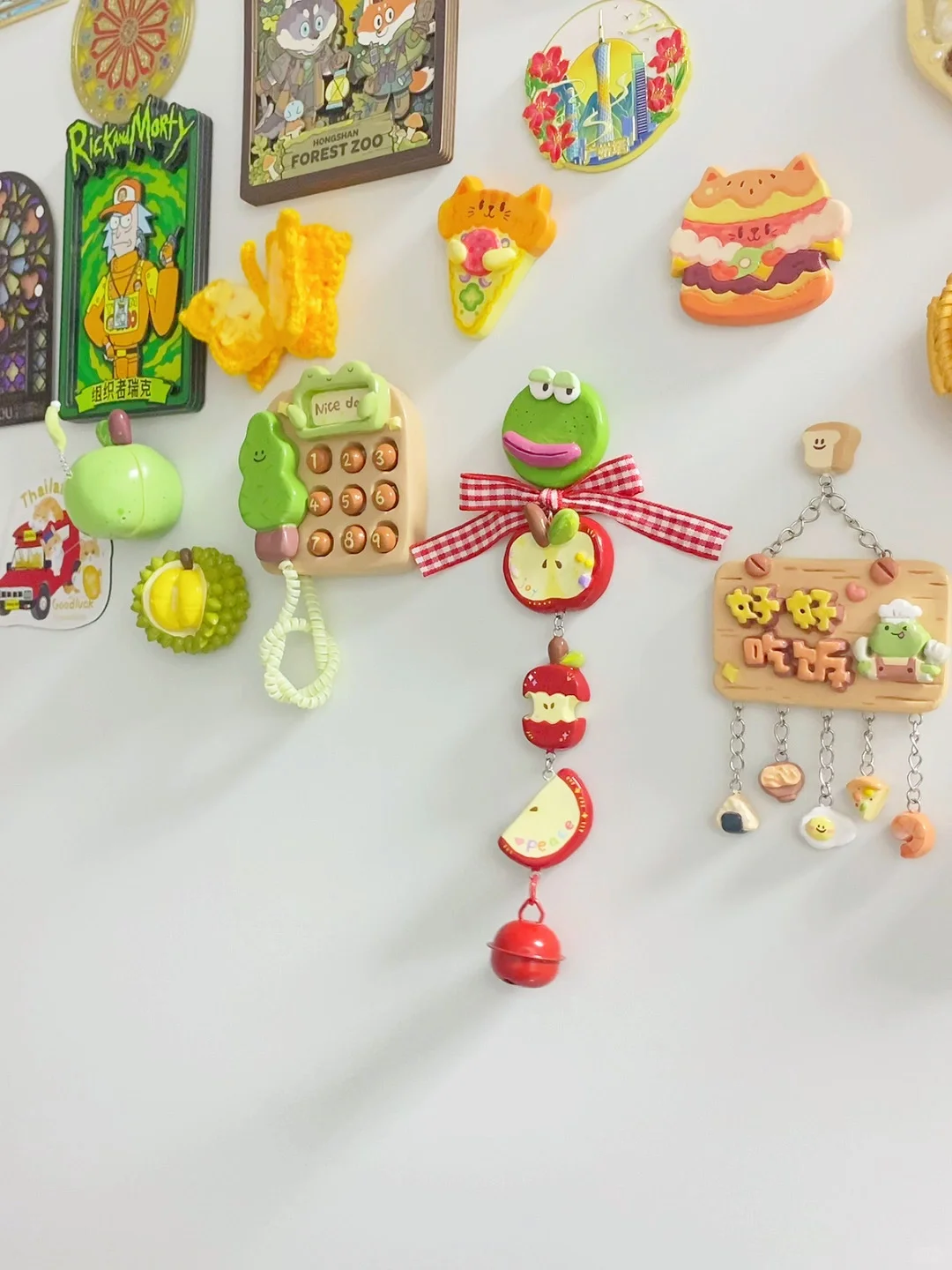 石塑粘土 | ?苹果挂链冰箱贴