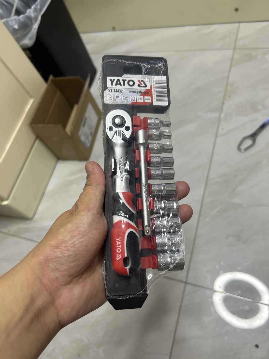 yato易尔拓小飞套装棘轮扳手，小玩意挺精致