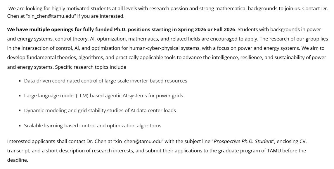 【PhD 招生| TAMU ECE】