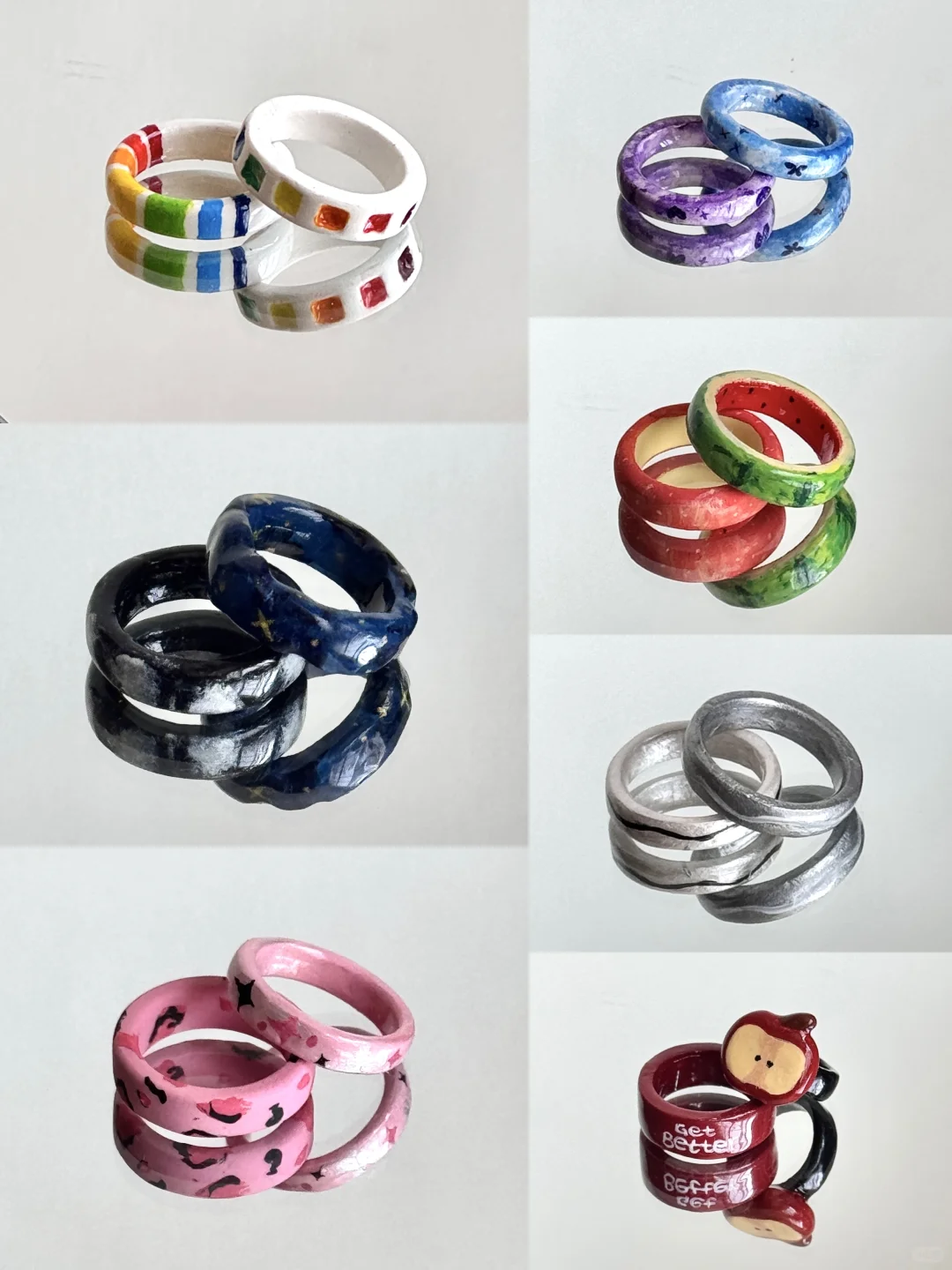 被这堆戒指治愈了！