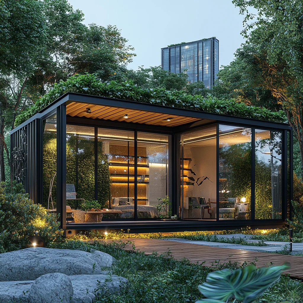 住进森林玻璃盒子啦|集装箱改造的梦中情屋