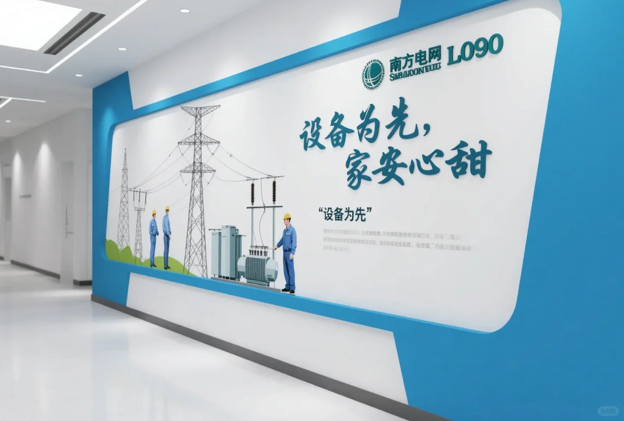 电网文化墙，把设备保障讲得很扎实