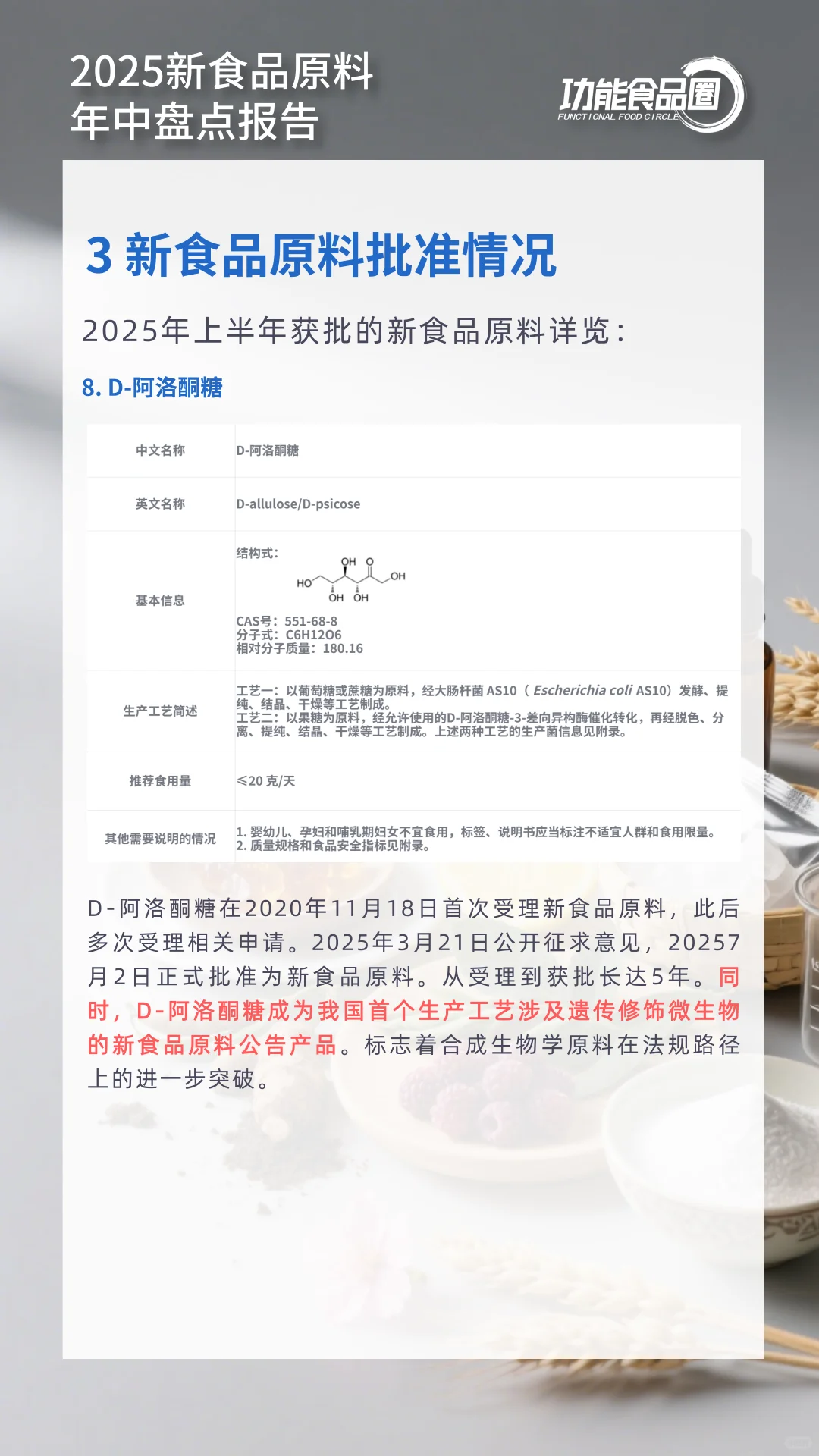 2025新食品原料年中盘点