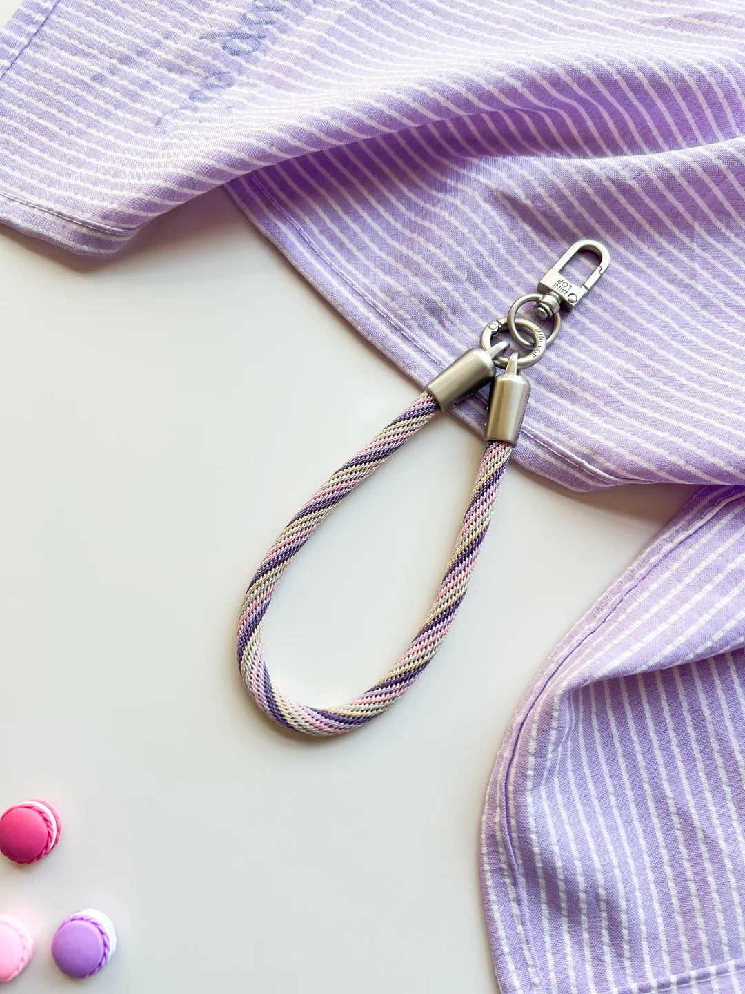 冬日里的马卡龙紫~温柔的手工挂绳