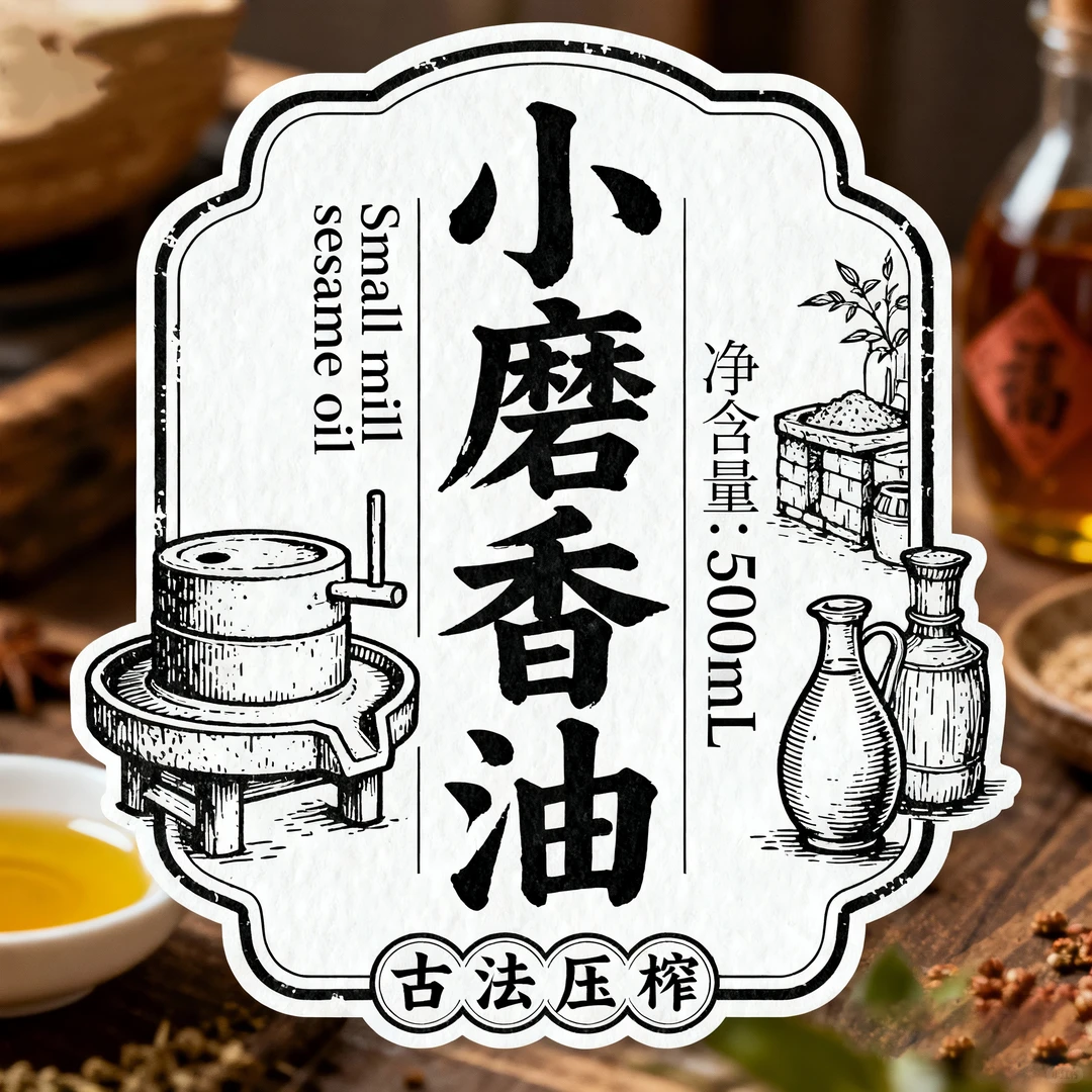 小磨香油瓶贴设计印刷避坑指南!新手必看