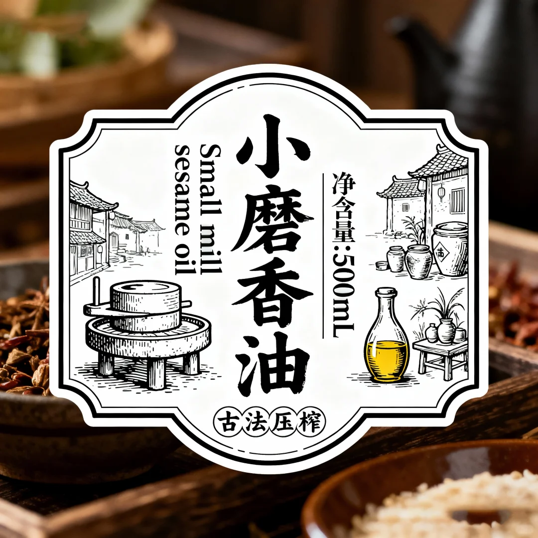 小磨香油瓶贴设计印刷避坑指南!新手必看