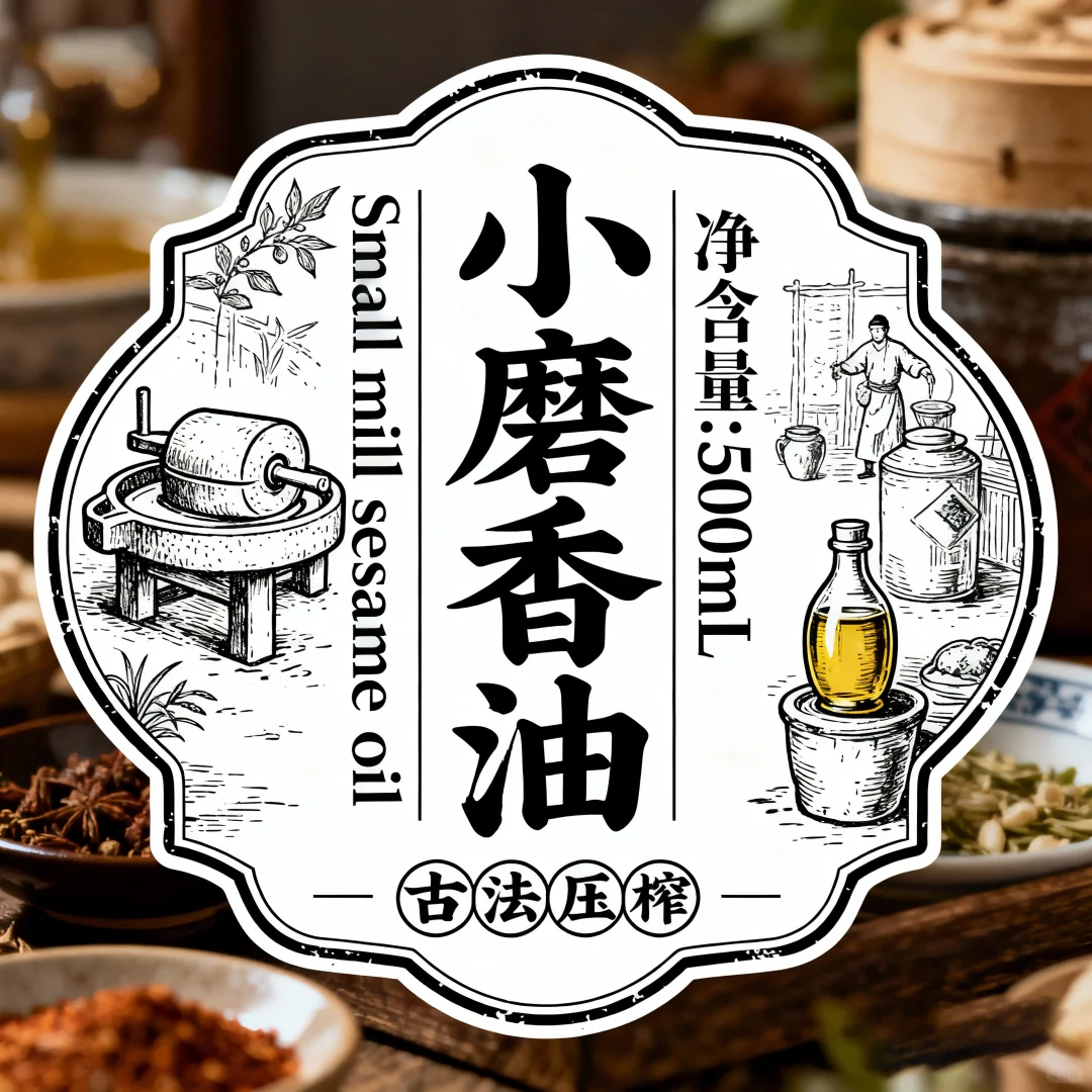 小磨香油瓶贴设计印刷避坑指南!新手必看